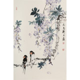 【已售】陳薪名《紫氣東來》 中美協(xié)會(huì)員 第六屆全國(guó)花鳥畫展金獎(jiǎng)獲得者