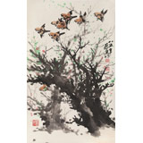 【已售】鄒友蒸 《春訊》1985年作 已故山野派繪畫大家