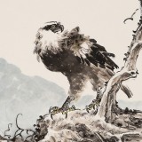 【已售】鄒本財(cái) 團(tuán)扇《遠(yuǎn)瞻圖》 公主嶺市美協(xié)常務(wù)副主席