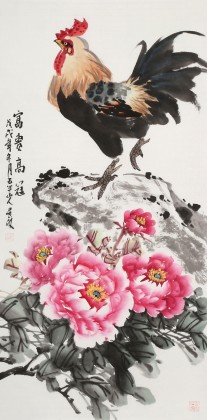 【已售】梁景欣 三尺《富貴高冠》 學(xué)院派畫家