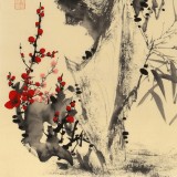 【已售】何華賢 四尺三開《梅竹圖》 潁淮書畫名家