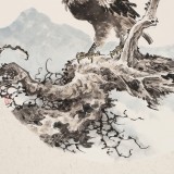 【已售】鄒本財(cái) 團(tuán)扇《遠(yuǎn)瞻圖》 公主嶺市美協(xié)常務(wù)副主席