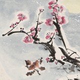 【已售】鄒本財 團扇《雪中情》 公主嶺市美協(xié)常務(wù)副主席