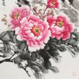 【已售】梁景欣 三尺《富貴高冠》 學(xué)院派畫家