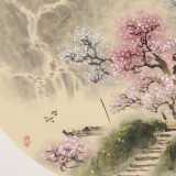 【已售】鄒本財(cái) 團(tuán)扇《人勤春早》 公主嶺市美協(xié)常務(wù)副主席