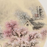 【已售】鄒本財(cái) 團(tuán)扇《人勤春早》 公主嶺市美協(xié)常務(wù)副主席