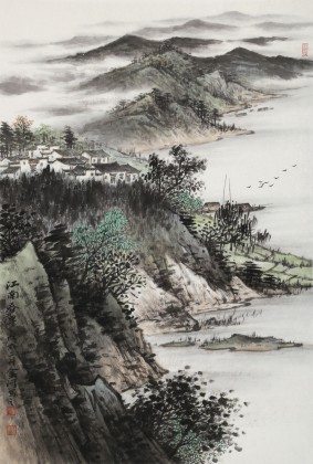 劉金河 四尺三開(kāi)《江南春早》 中美協(xié)會(huì)員 （詢(xún)價(jià)）