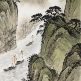 劉金河 四尺三開《峽江輕舟》 中美協(xié)會員 (詢價)