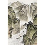劉金河 四尺三開《峽江輕舟》 中美協(xié)會員 (詢價)