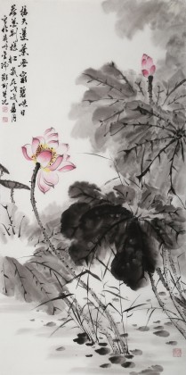 吳顯剛 《映日荷花別樣紅》 貴州七星關(guān)美協(xié)主席