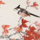 陳薪名 四尺斗方《楓葉紅時(shí)覺(jué)勝春》中美協(xié)會(huì)員吉祥水墨 第六屆全國(guó)花鳥(niǎo)畫展金獎(jiǎng)獲得者