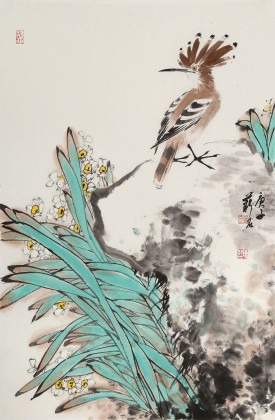 【已售】陳薪名《幽蘭》中美協(xié)會員 第六屆全國花鳥畫展金獎獲得者