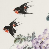 【已售】陳薪名《紫氣東來》中美協(xié)會員 第六屆全國花鳥畫展金獎獲得者