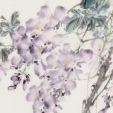 【已售】陳薪名《紫氣東來》中美協(xié)會員 第六屆全國花鳥畫展金獎獲得者