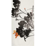 庾超然 三尺《荷風圖》 黃鶴樓書畫院院長