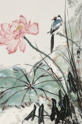 【已售】陳薪名《荷韻幽香》中美協(xié)會(huì)員 第六屆全國(guó)花鳥畫展金獎(jiǎng)獲得者