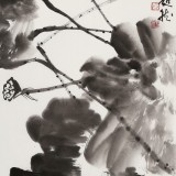 庾超然 三尺《荷風(fēng)圖》 黃鶴樓書畫院院長(zhǎng)