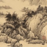 吳顯剛 四尺三開《瀟湘臥游云煙》 貴州七星關(guān)美協(xié)主席