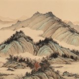 【已售】吳顯剛 八尺對開《江山攬勝圖》 貴州七星關(guān)美協(xié)主席