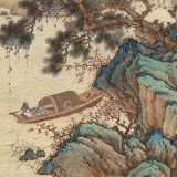 【已售】吳顯剛 《泛舟松泉圖》 貴州七星關(guān)美協(xié)主席