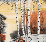 【已售】何一鳴 四尺斗方《旭日東升》 冰雪畫(huà)派畫(huà)家 師從于志學(xué)