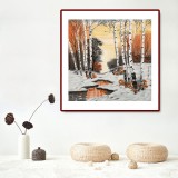 【已售】何一鳴 四尺斗方《旭日東升》 冰雪畫(huà)派畫(huà)家 師從于志學(xué)