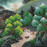 【已售】吳東 四尺《福地安居圖》 著名易經(jīng)風水畫家