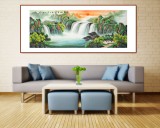 【已售】吳東 小六尺《寶地生金》 著名易經(jīng)風(fēng)水畫家