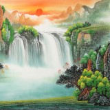 【已售】吳東 四尺《旭日東升》 著名易經(jīng)風(fēng)水畫家