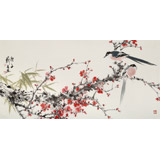 【已售】陳薪名 三尺《喜上眉梢》中美協(xié)會(huì)員 第六屆全國(guó)花鳥畫展金獎(jiǎng)獲得者