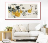 【已售】陳薪名 三尺《福祿長遠(yuǎn)》中美協(xié)會(huì)員 第六屆全國花鳥畫展金獎(jiǎng)獲得者