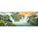 【已售】吳東 小六尺《鴻運(yùn)當(dāng)頭》 著名易經(jīng)風(fēng)水畫家