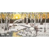 【已售】何一鳴 四尺《旭日東升》 冰雪畫派畫家 師從于志學(xué)