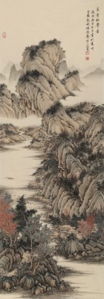 【已售】吳顯剛 《草堂秋聲圖》 貴州七星關(guān)美協(xié)主席