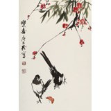 庾超然 四尺三開《雙喜》 黃鶴樓書畫院院長