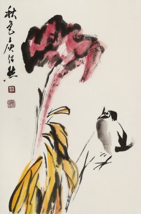 【已售】庾超然 四尺三開《鴻運當(dāng)頭》 黃鶴樓書畫院院長