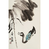 【已售】庾超然 四尺三開《荷香》 黃鶴樓書畫院院長