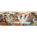 【已售】吳東 小六尺《鴻運(yùn)當(dāng)頭》 著名易經(jīng)風(fēng)水畫家