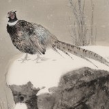 【已售】陳薪名 四尺《雪韻》 中美協(xié)會員 第六屆全國花鳥畫展金獎獲得者