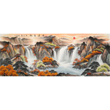 【已售】吳東 小六尺《鴻運(yùn)當(dāng)頭》 著名易經(jīng)風(fēng)水畫(huà)家