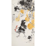 【已售】陳薪名 四尺《福祿大吉》中美協(xié)會(huì)員 第六屆全國(guó)花鳥畫展金獎(jiǎng)獲得者