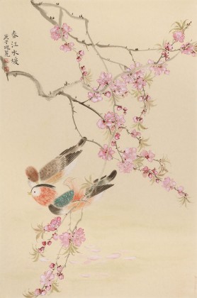 張瑰麗 四尺三開工筆《春江水暖》 湖南省美術(shù)家協(xié)會會員