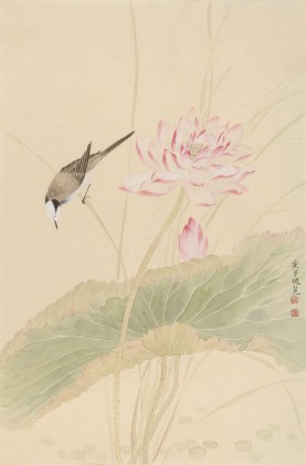 張瑰麗 四尺三開(kāi)工筆《荷香》 湖南省美術(shù)家協(xié)會(huì)會(huì)員