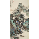 【已售】吳顯剛 《夏山舟行圖》 貴州七星關(guān)美協(xié)主席