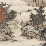 吳顯剛 四尺斗方《云壑山隱圖》 貴州七星關美協(xié)主席