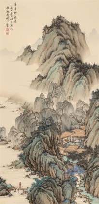 【已售】吳顯剛 《草堂柳蔭圖》 貴州七星關(guān)美協(xié)主席