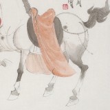 曹建濤 四尺斗方《神駿圖》 獨(dú)具特色水墨人物畫(huà)家（詢(xún)價(jià)）