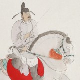 曹建濤 四尺斗方《策馬圖》 獨具特色水墨人物畫家