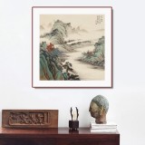 吳顯剛 四尺斗方《秋江放棹》 貴州七星關(guān)美協(xié)主席