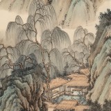 【已售】吳顯剛 《草堂柳蔭圖》 貴州七星關(guān)美協(xié)主席